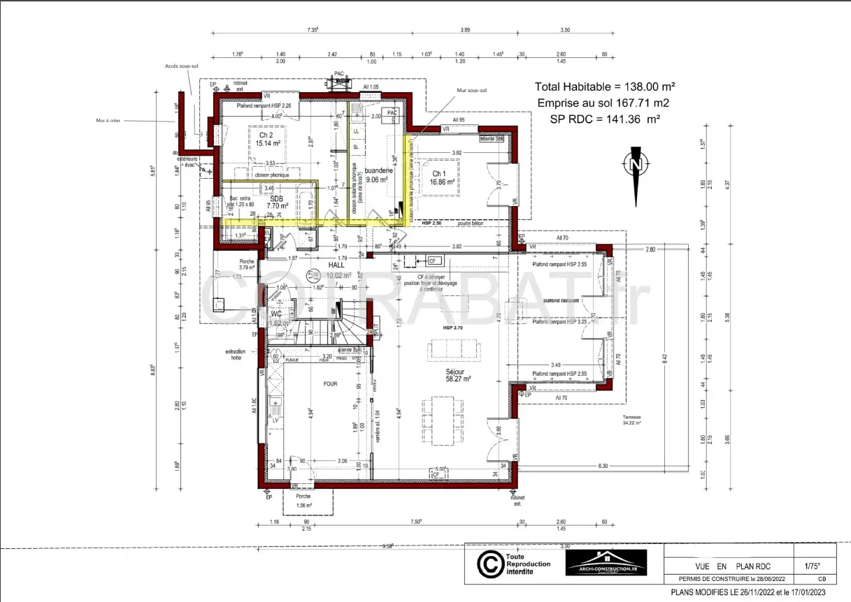 Plan 3D maison Arcachon