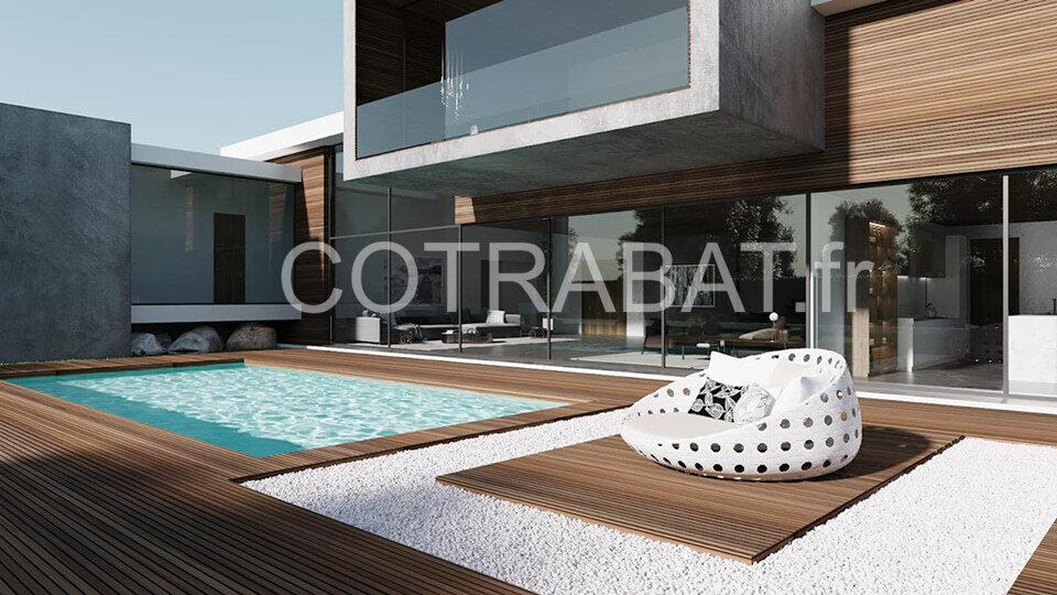Plan 3D maison architecte 200m2 Bordeaux