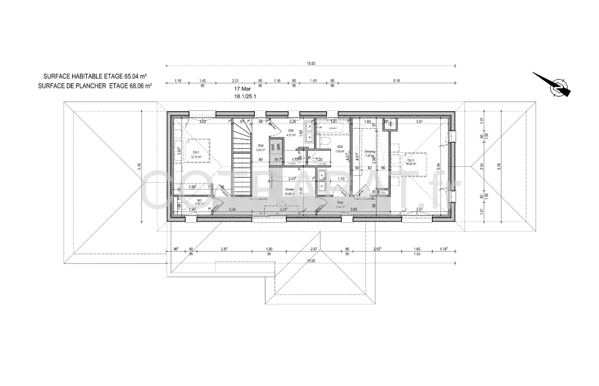 Plan 3D maison Bouliac
