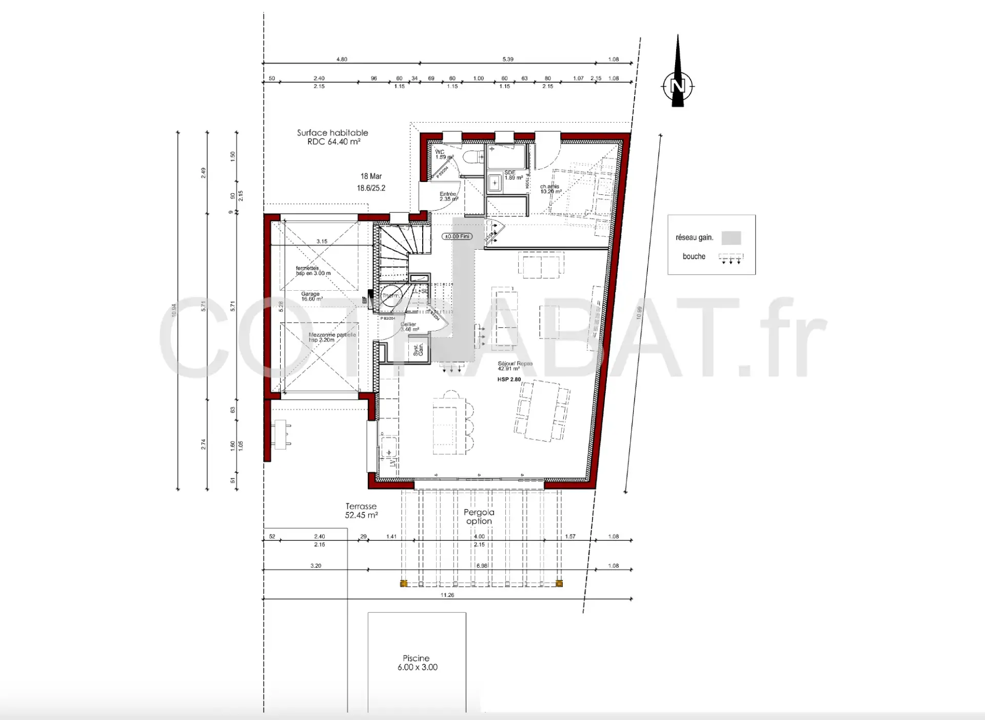 Plan 3D maison Bruges