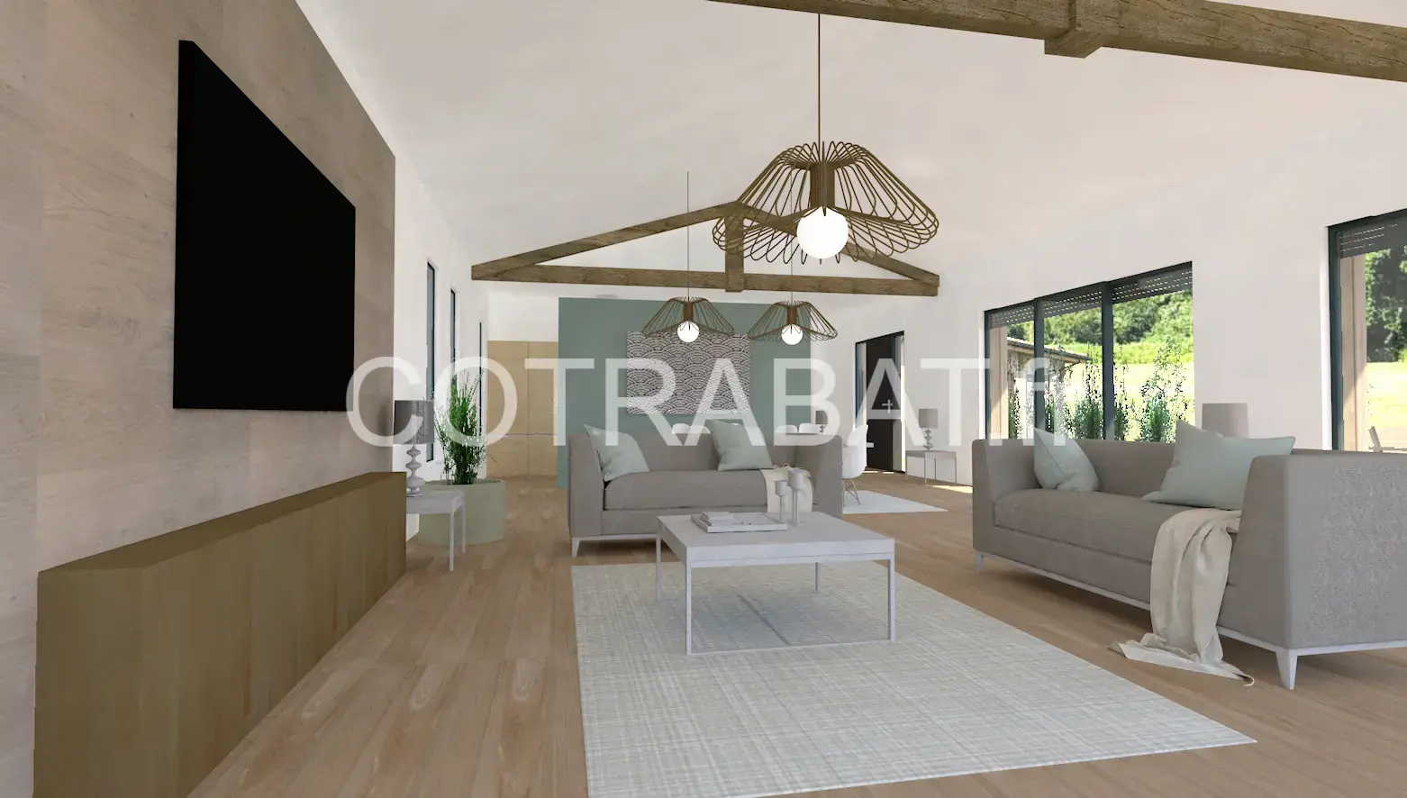 Plan 3D maison Carcans