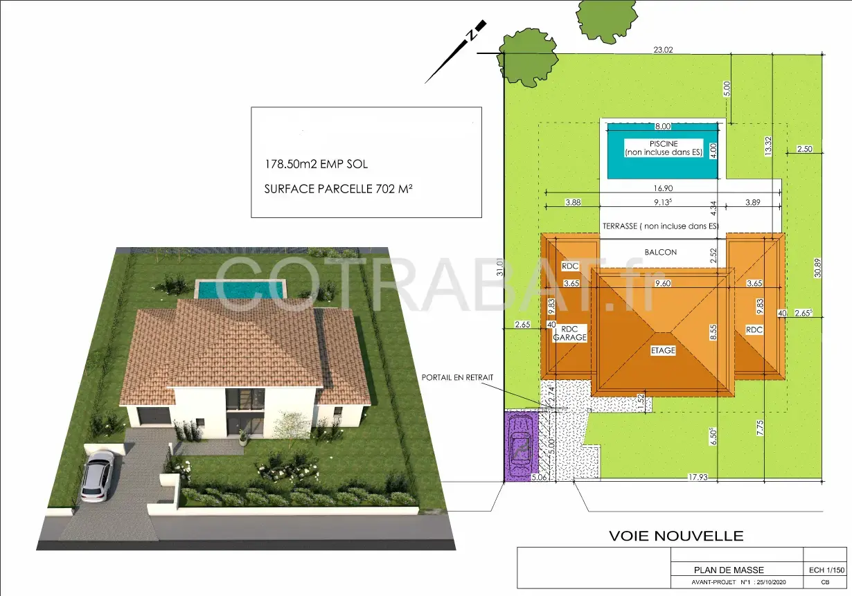 Plan 3D maison Carignan