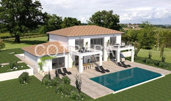 Plan 3D maison Cenac
