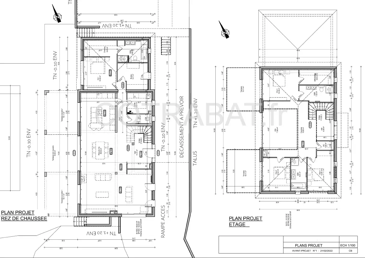 Plan 3D maison Cenac
