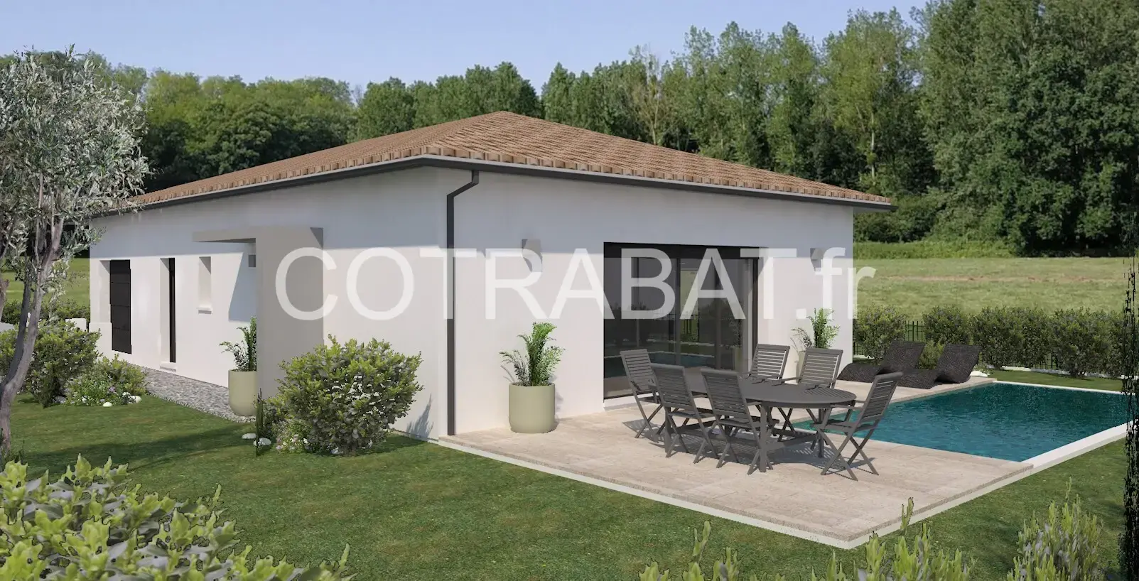 Plan 3D maison Creon