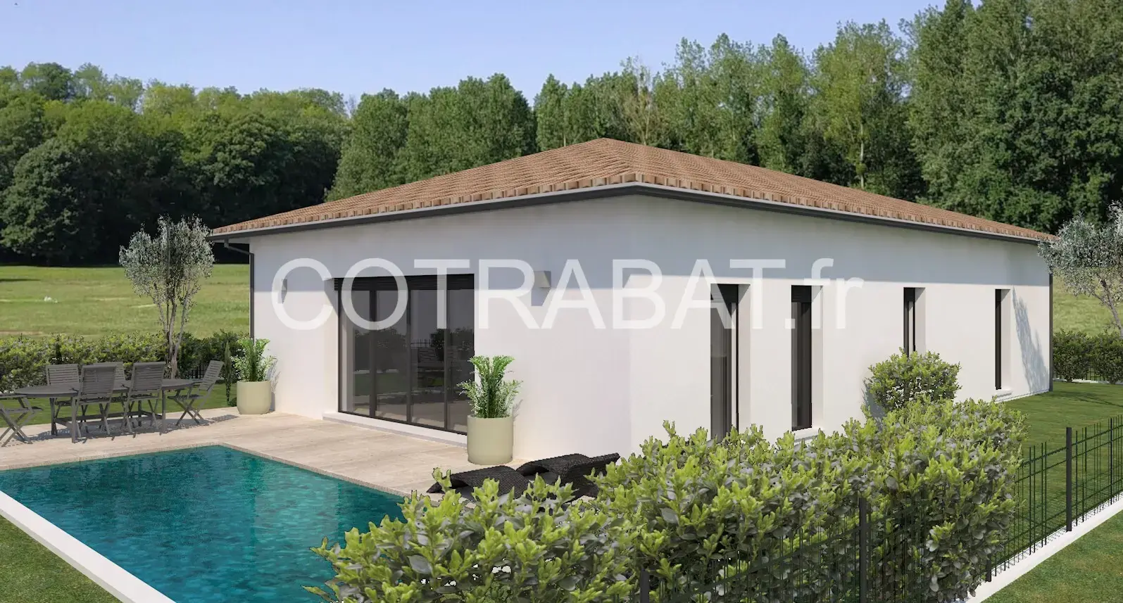 Plan 3D maison Creon