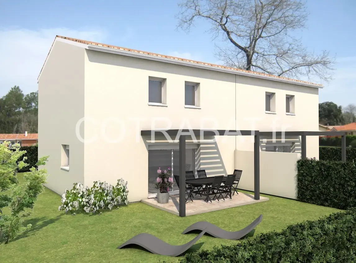 Plan 3D maison double Ambares