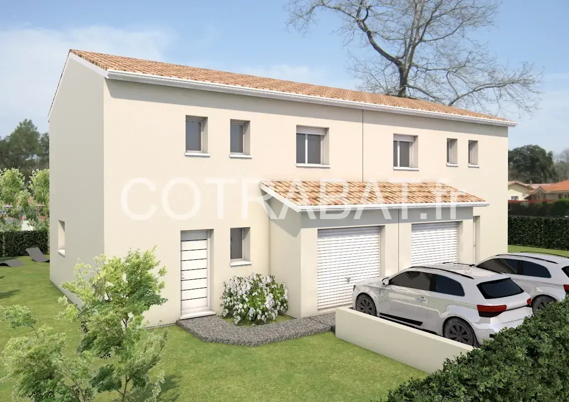 Plan 3D maison double Ambares
