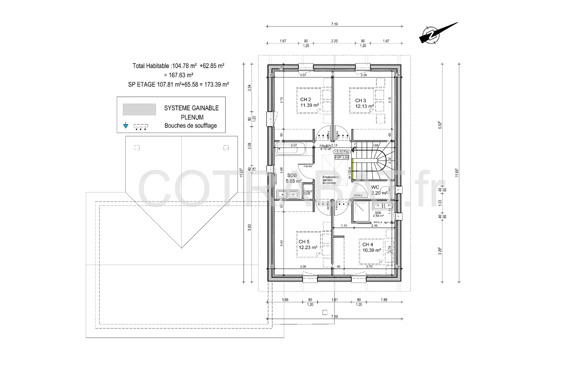 Plan 3D maison Eysines