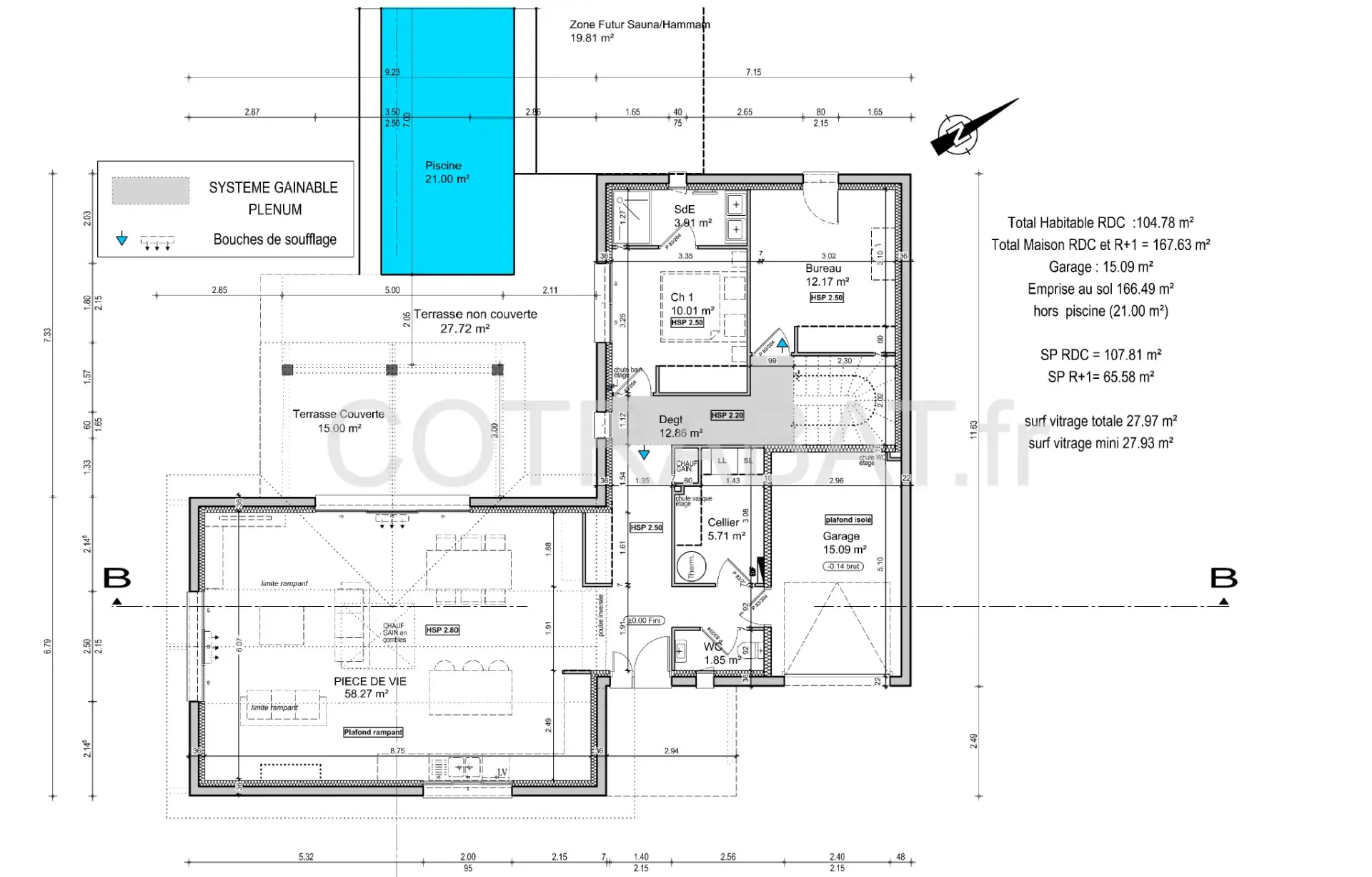 Plan 3D maison Eysines