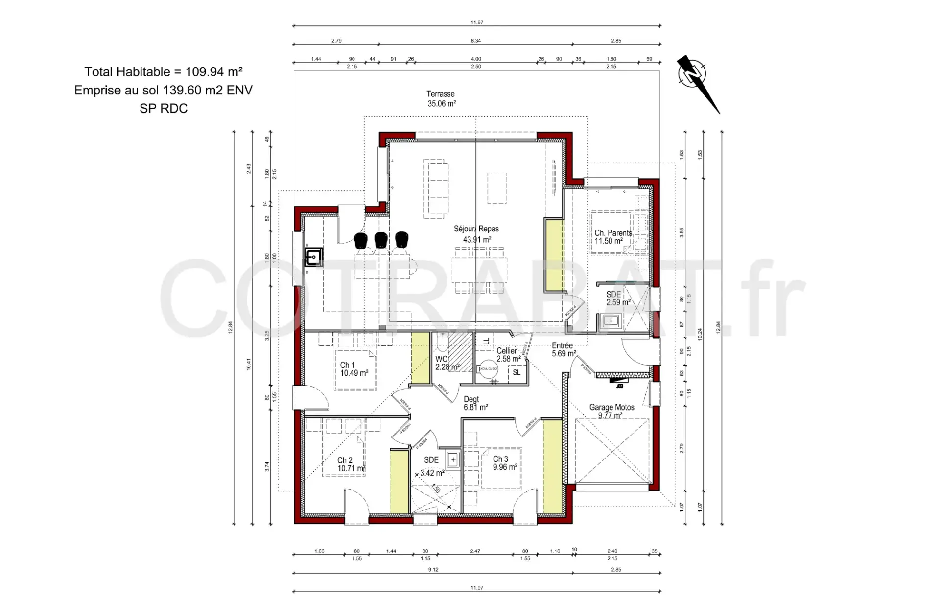 Plan 3D maison La Teste de Buch