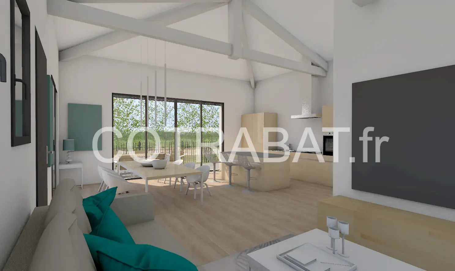 Plan 3D maison Lanton