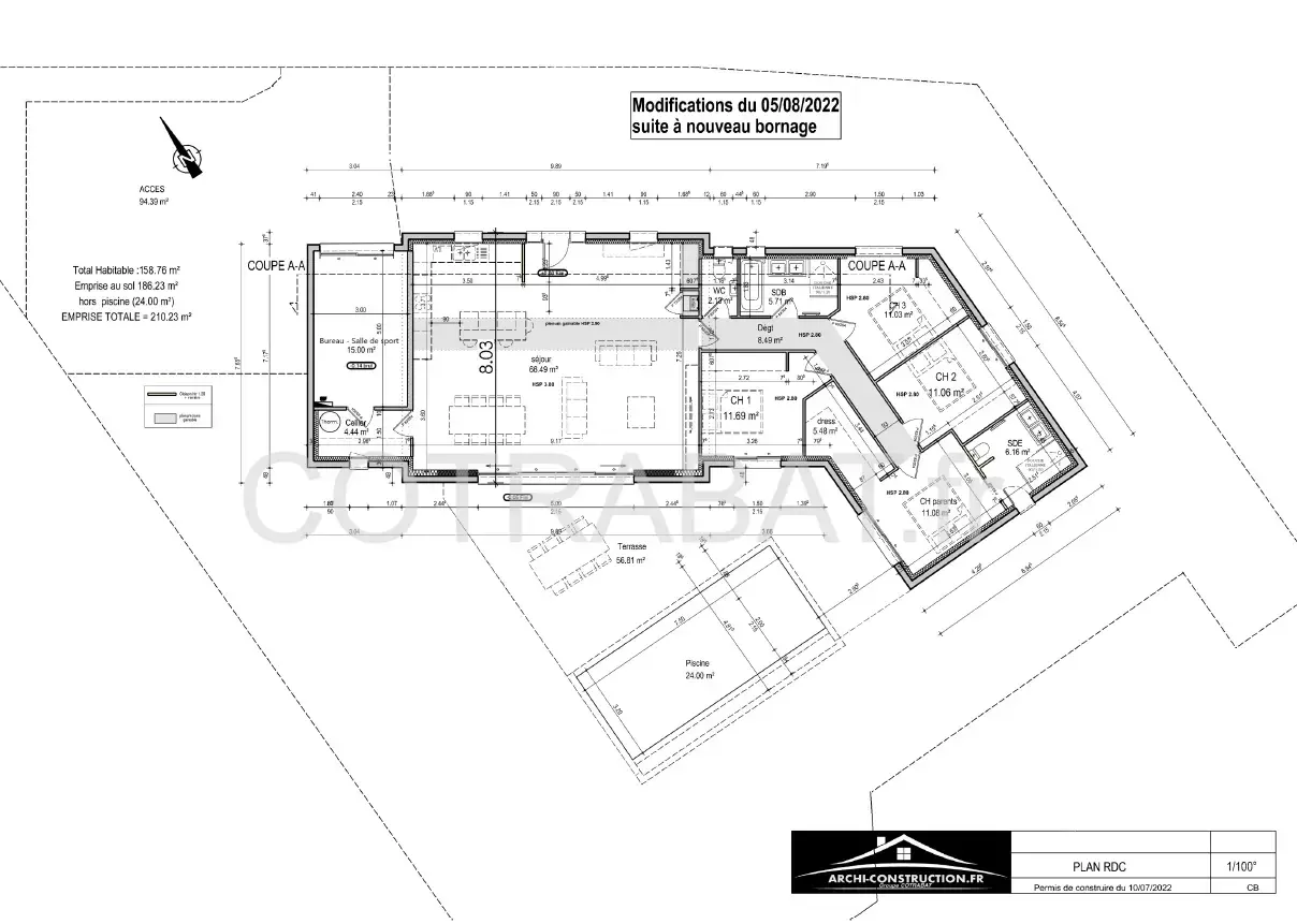 Plan 3D maison Latresne