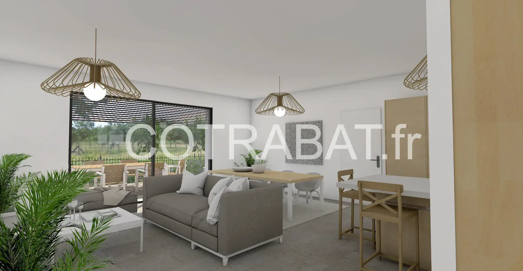 Plan 3D maison Leognan