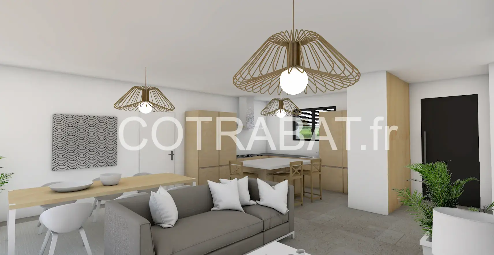 Plan 3D maison Leognan