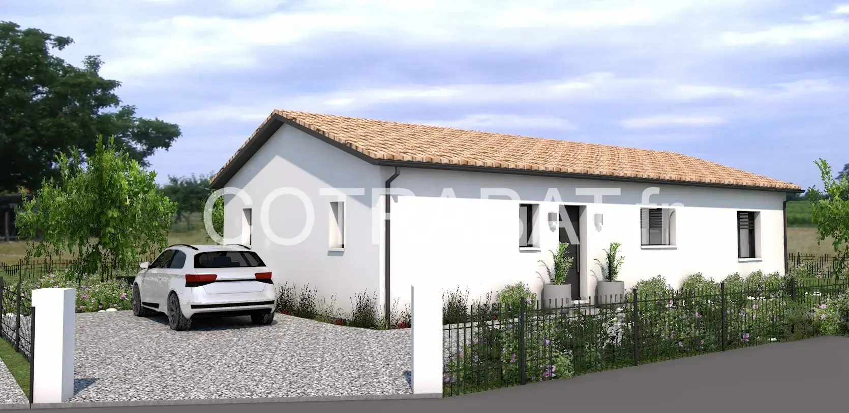 Plan 3D maison Leognan
