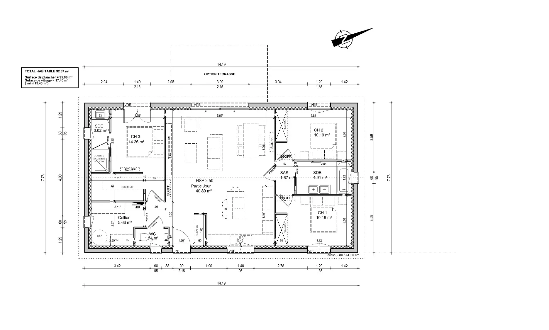 Plan 3D maison Leognan