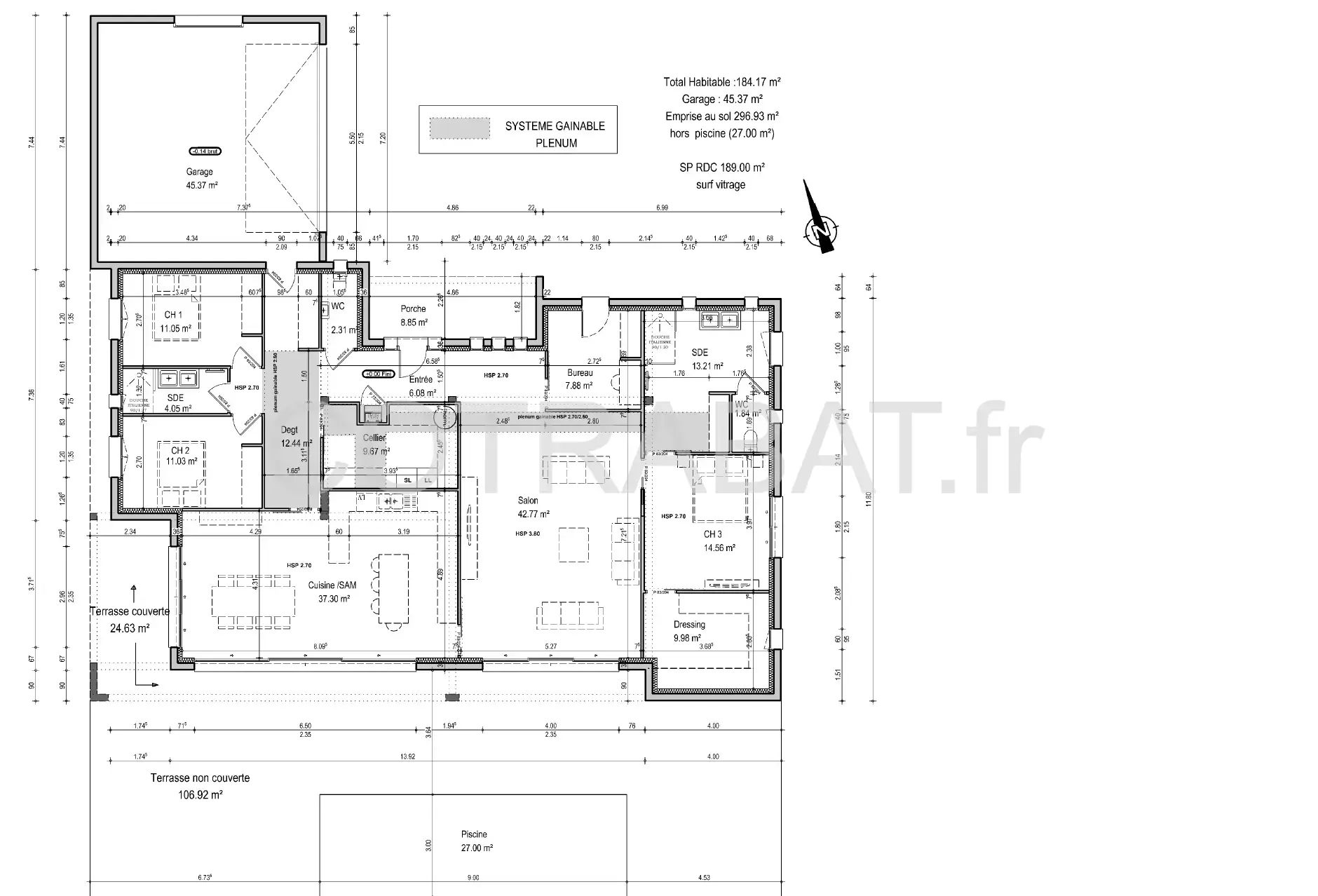 Plan 3D maison Lesparre
