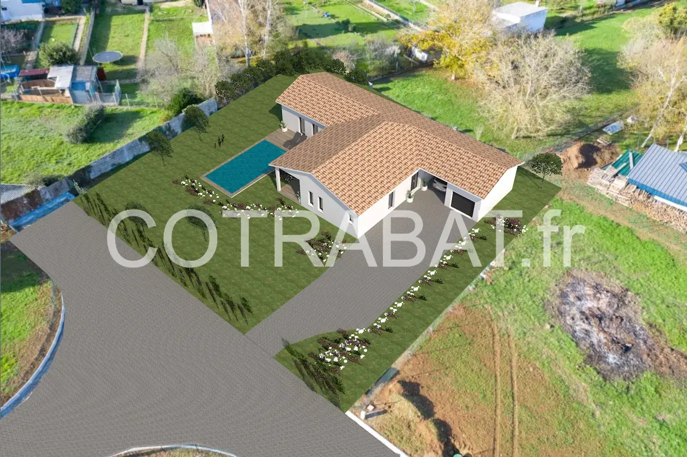 Plan 3D maison Lussac les Chateaux