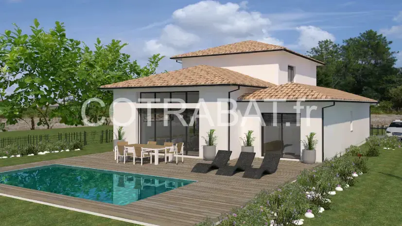 Plan 3D maison Saucats