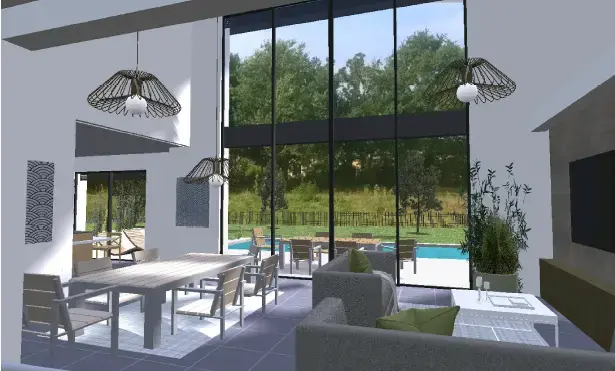 Plan 3D maison Sauterne