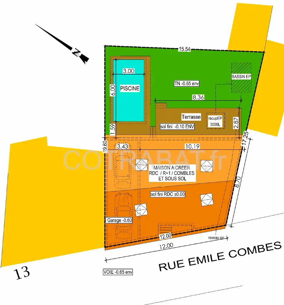 Plan 3D maison Talence