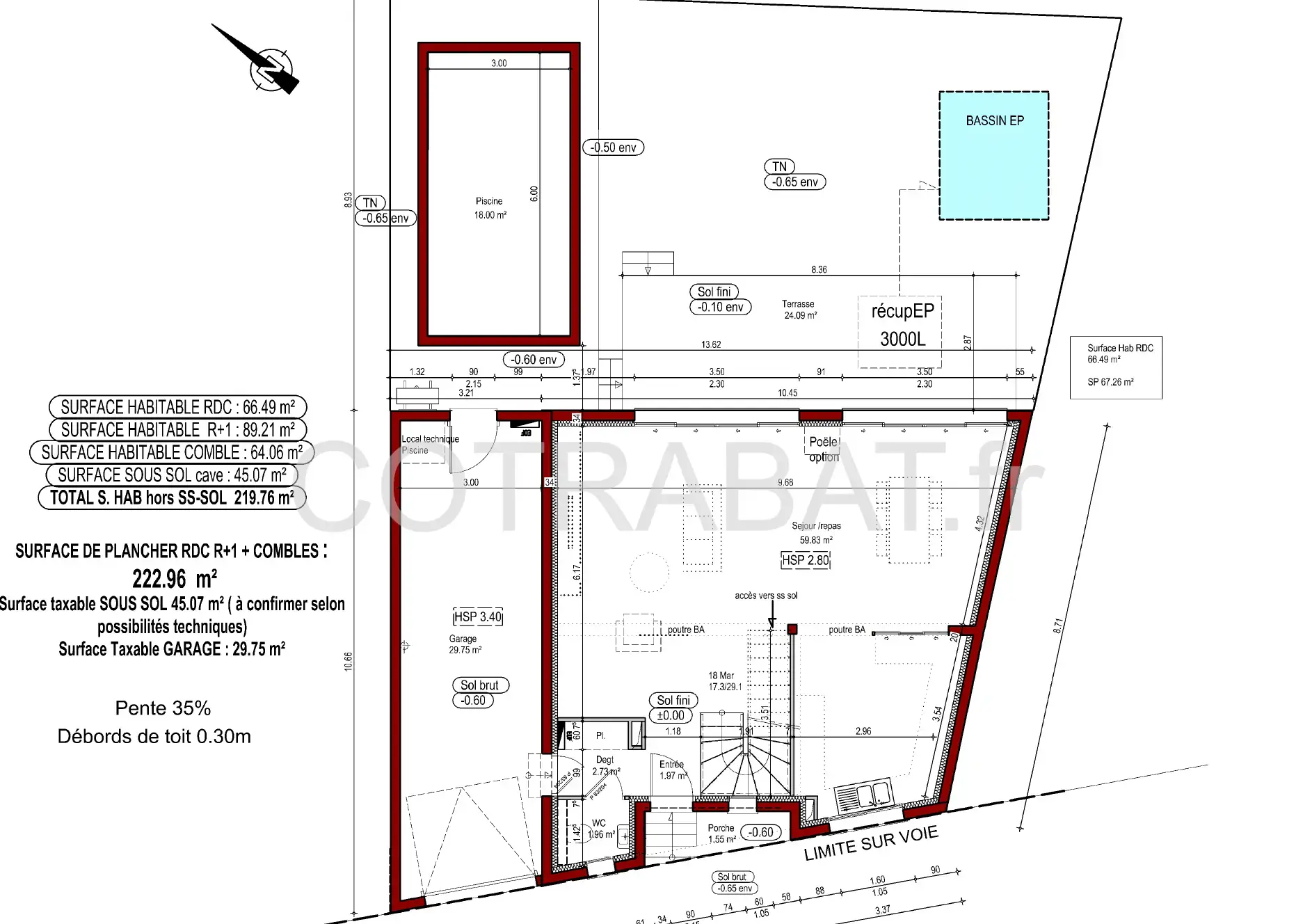 Plan 3D maison Talence