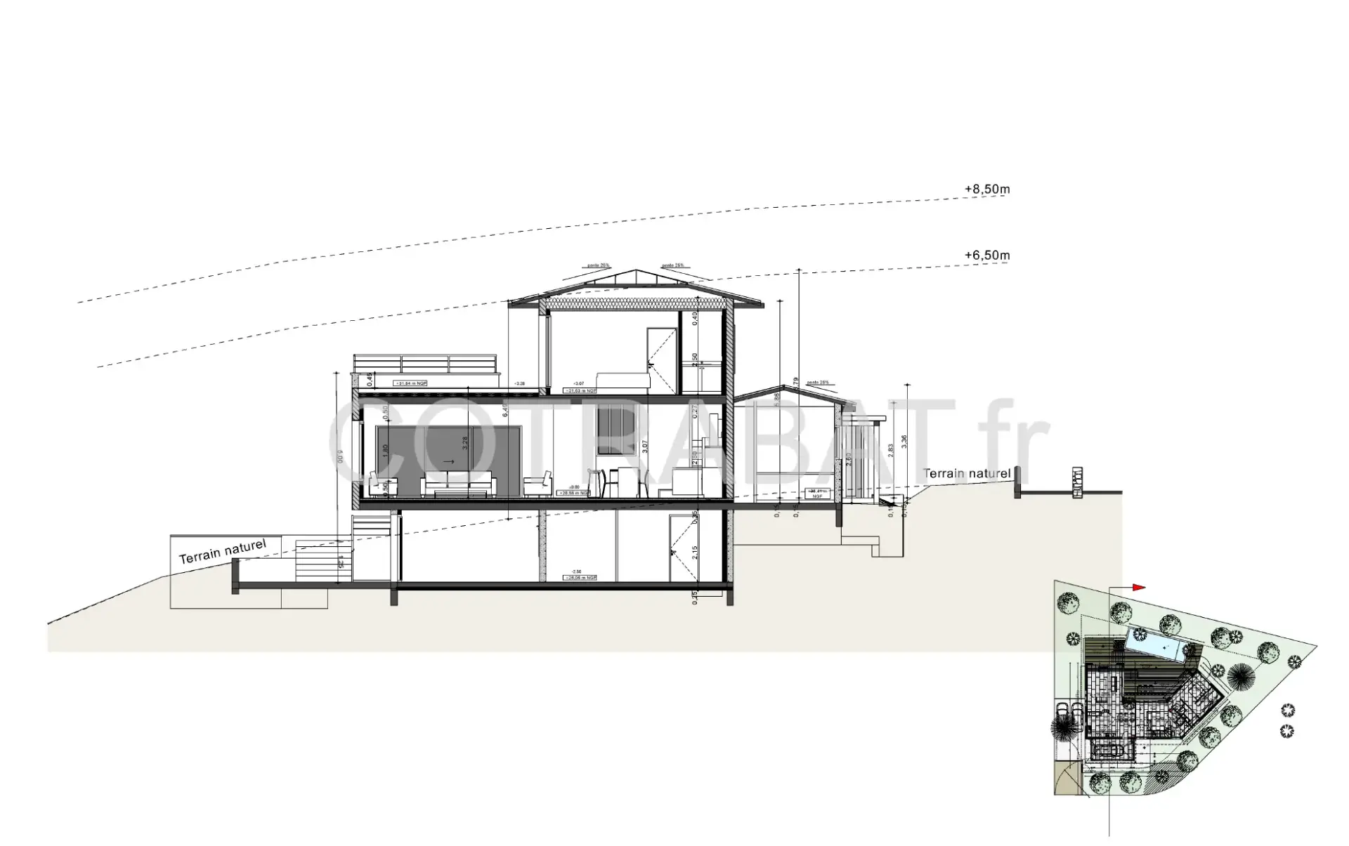 Plan 3D villa Arcachon