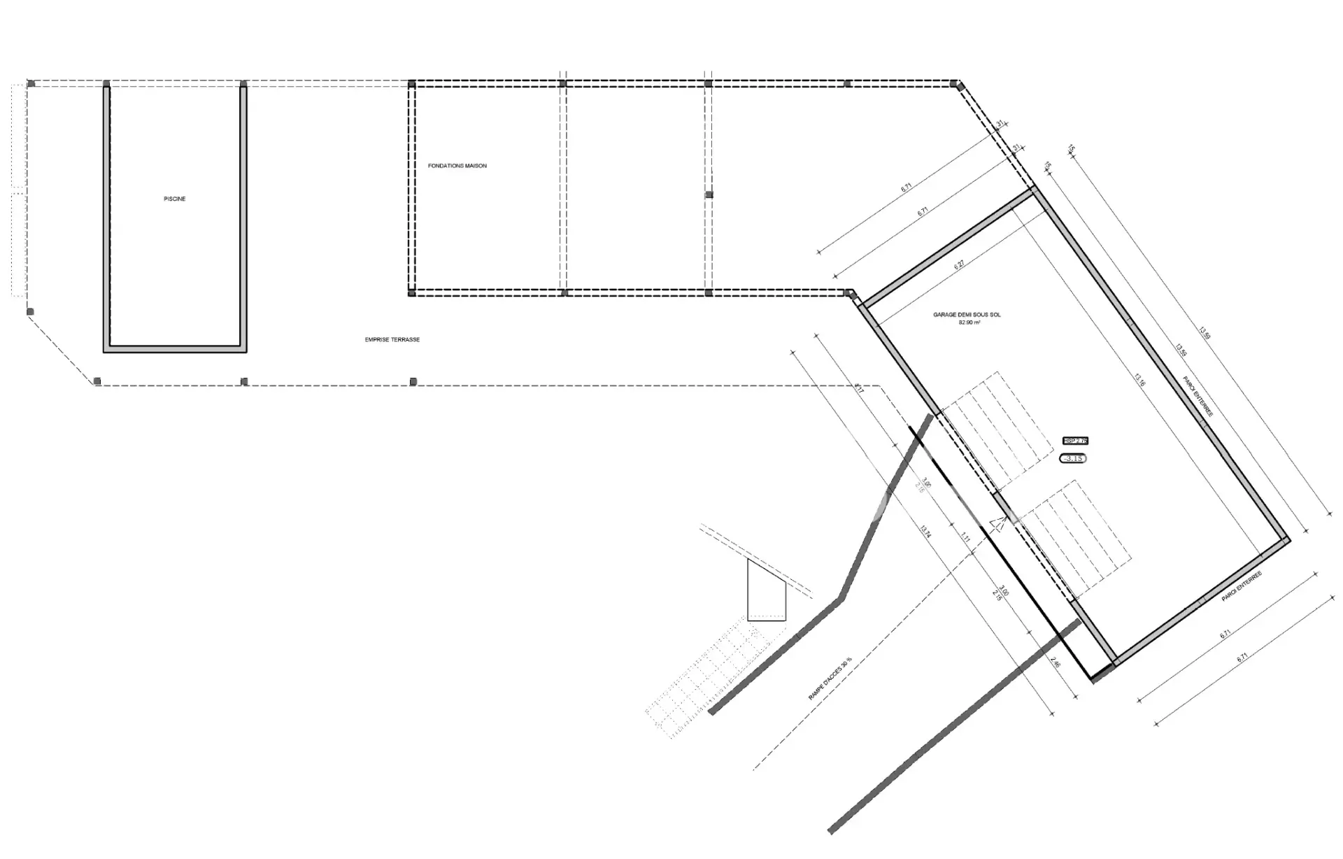Plan 3D villa Carcans