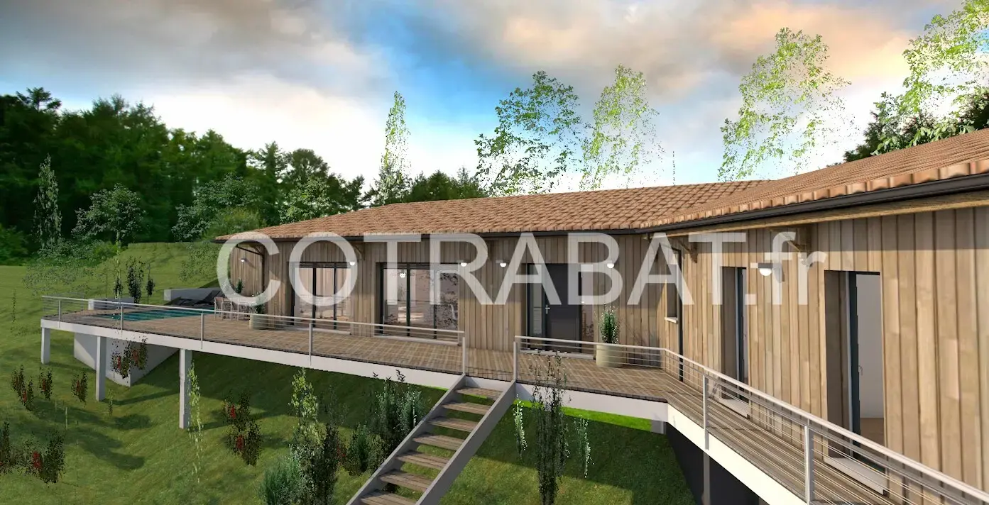 Plan 3D villa Carcans