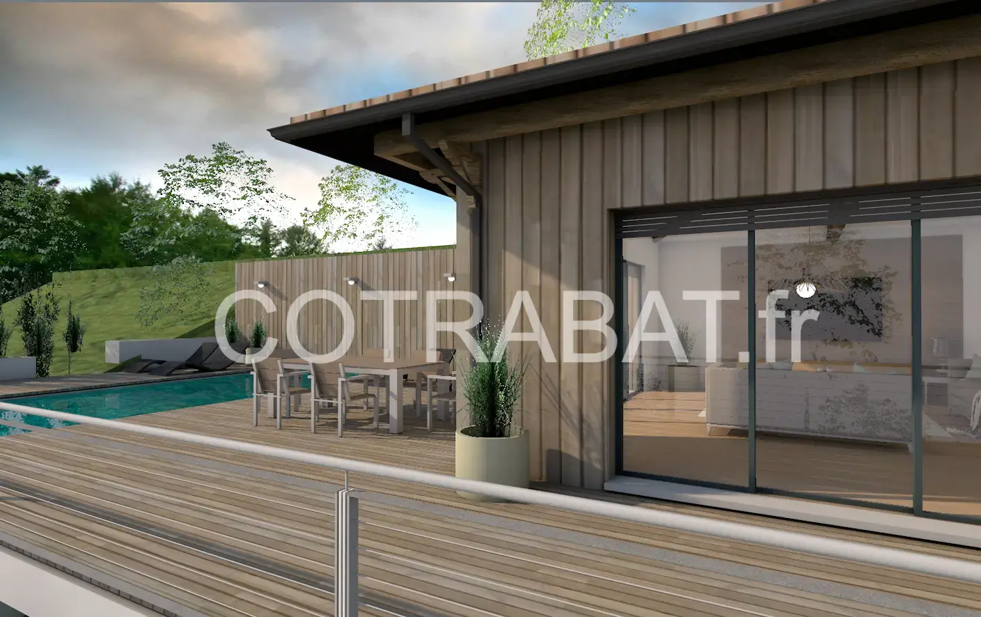 Plan 3D villa Carcans