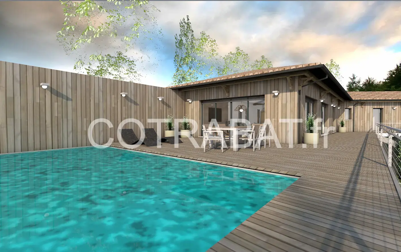 Plan 3D villa Carcans
