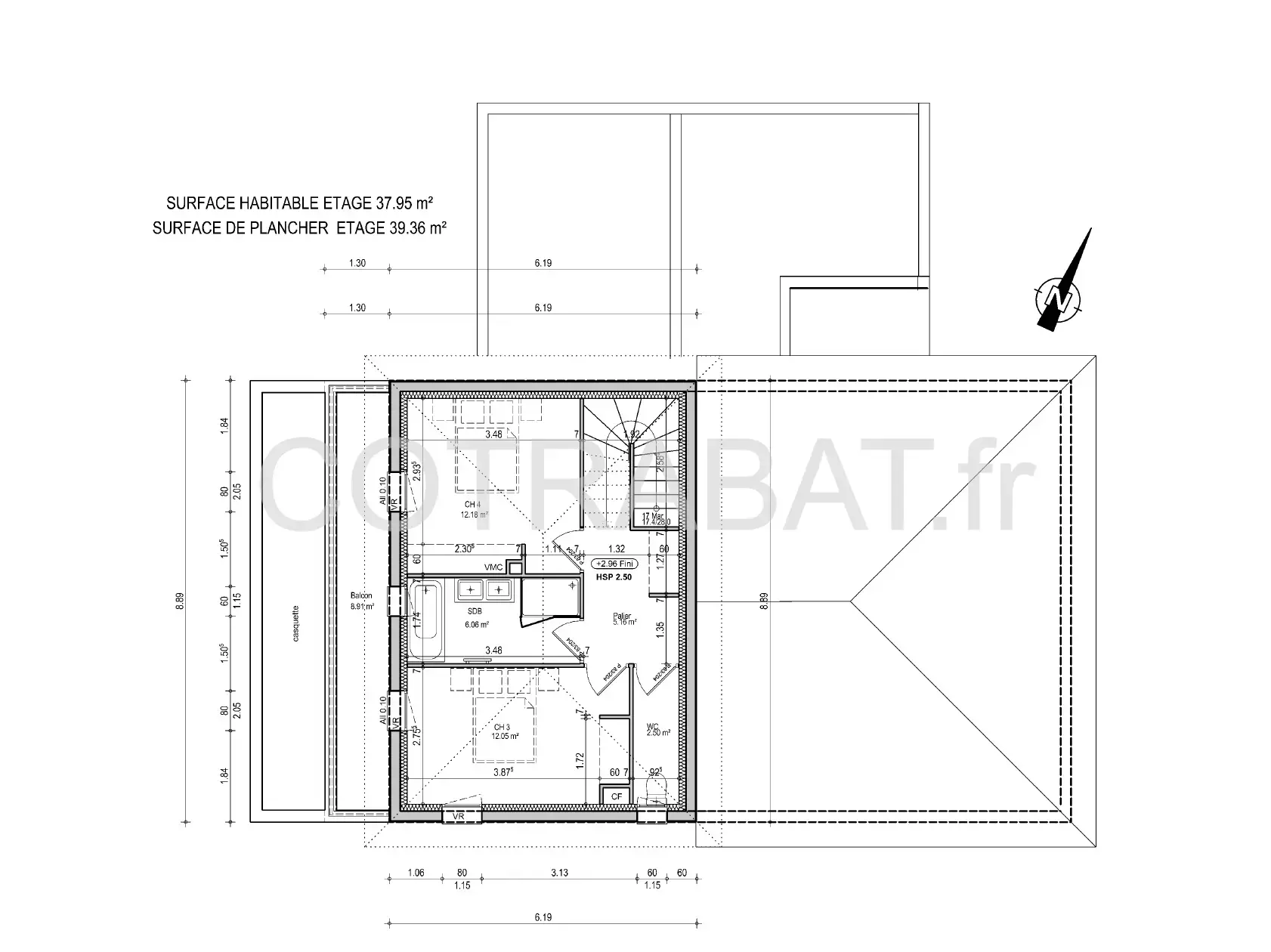 Plan 3D villa Carignan