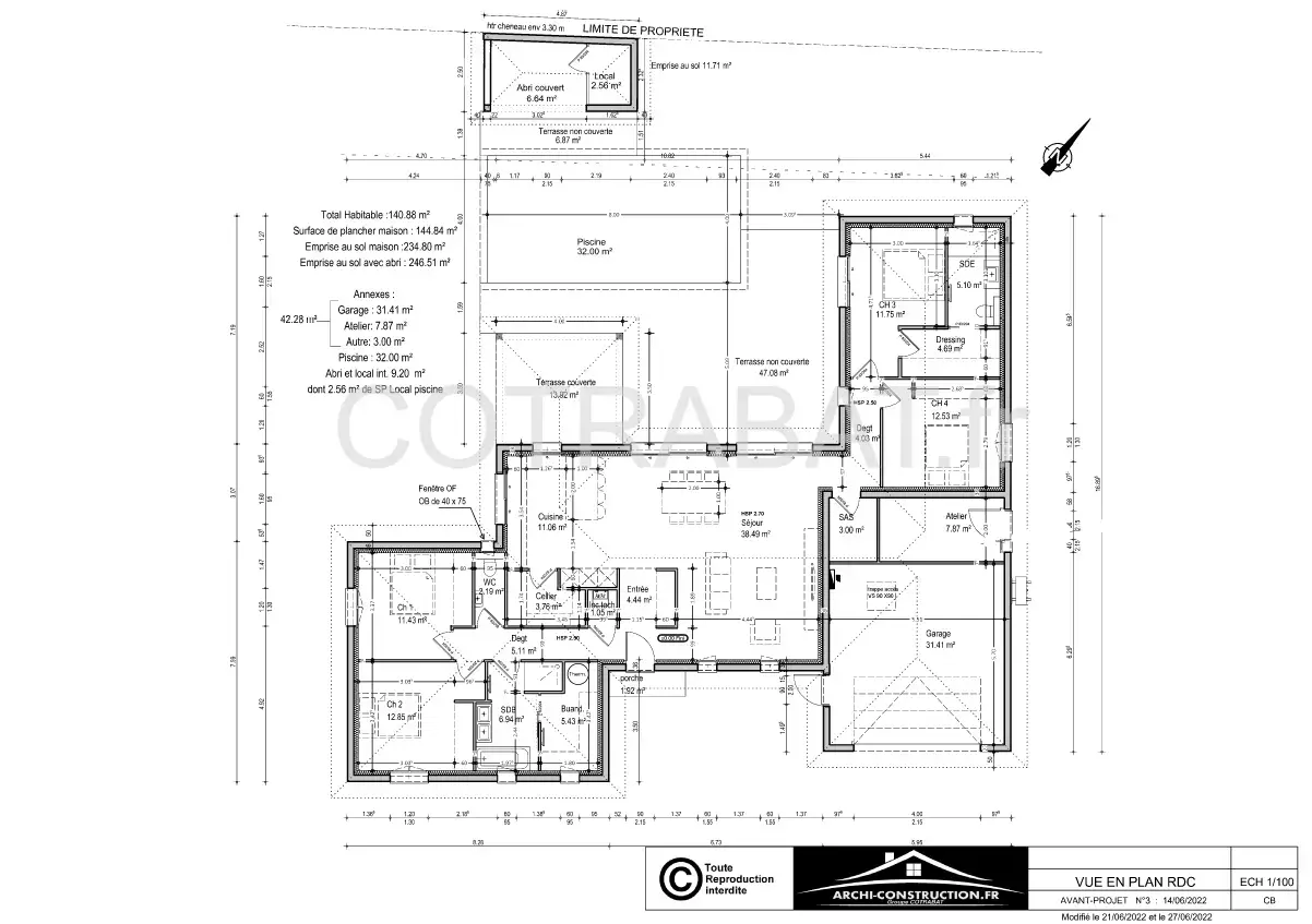 Plan 3D villa Leognan