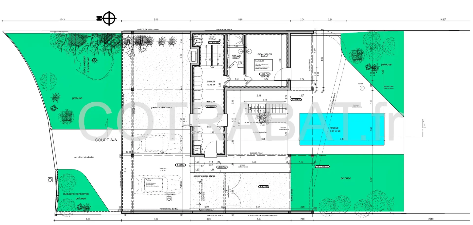 Plan 3D villa Pessac