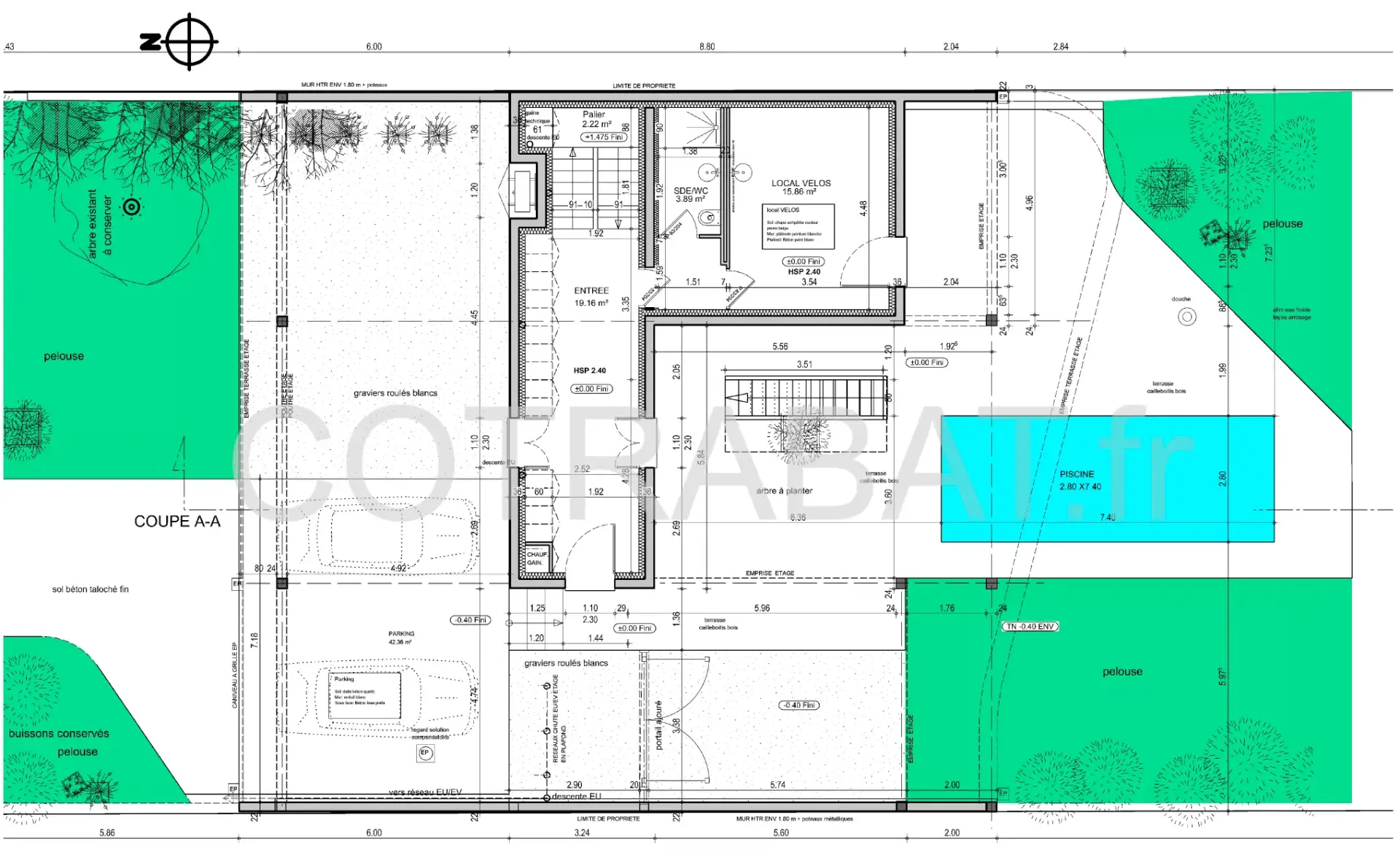 Plan 3D villa Pessac