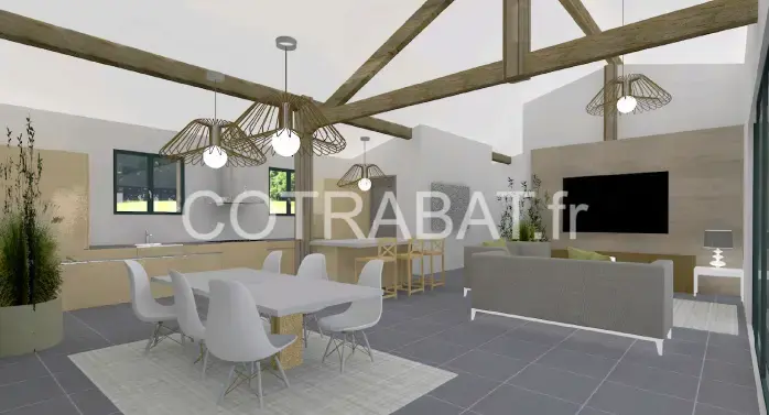 Plan 3D villa Soulac