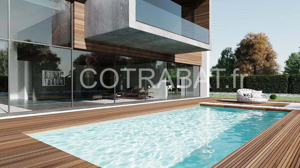 Plan 3D maison architecte 200m2 Bordeaux