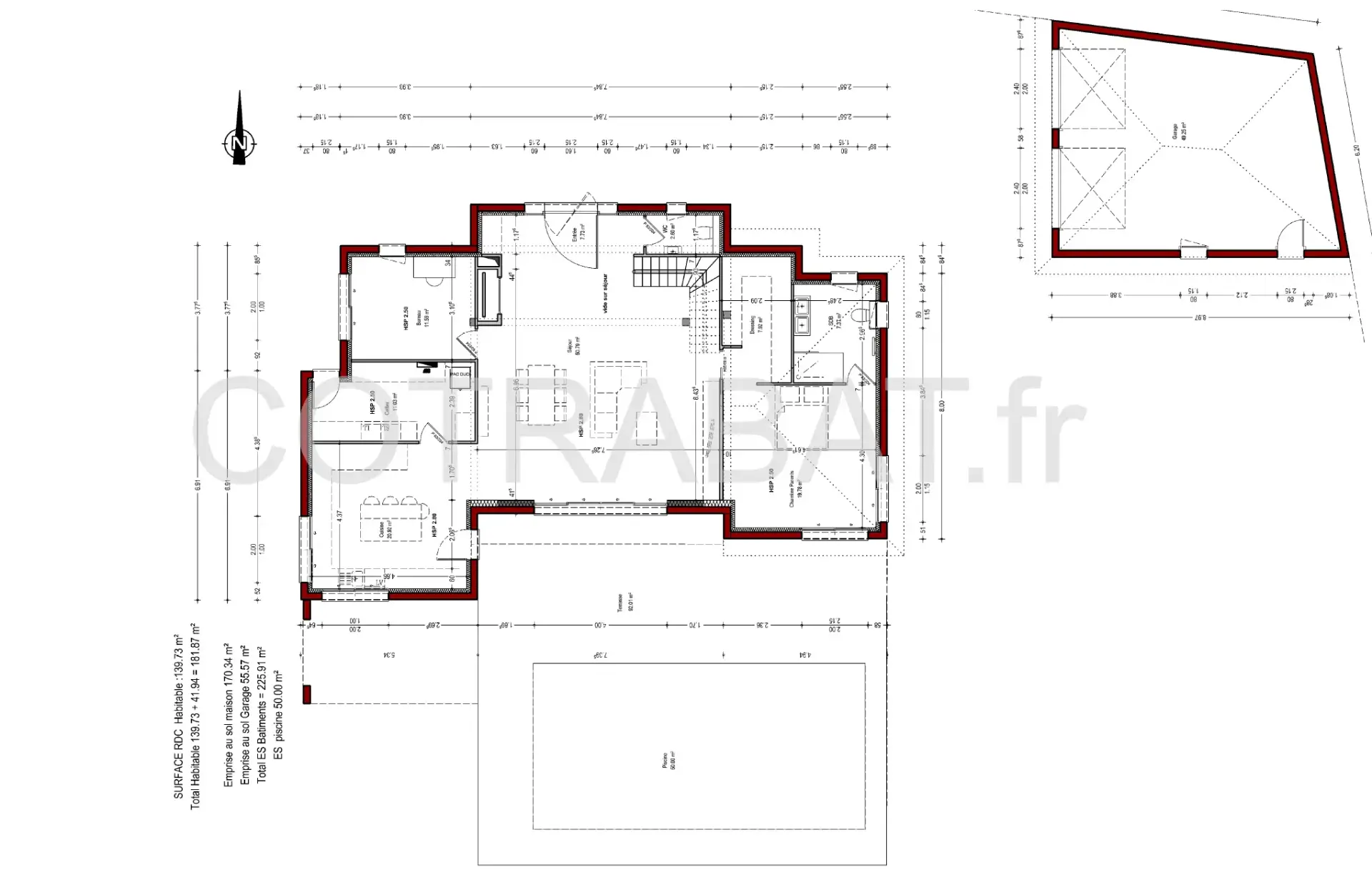 Plan 3D maison architecte Latresne