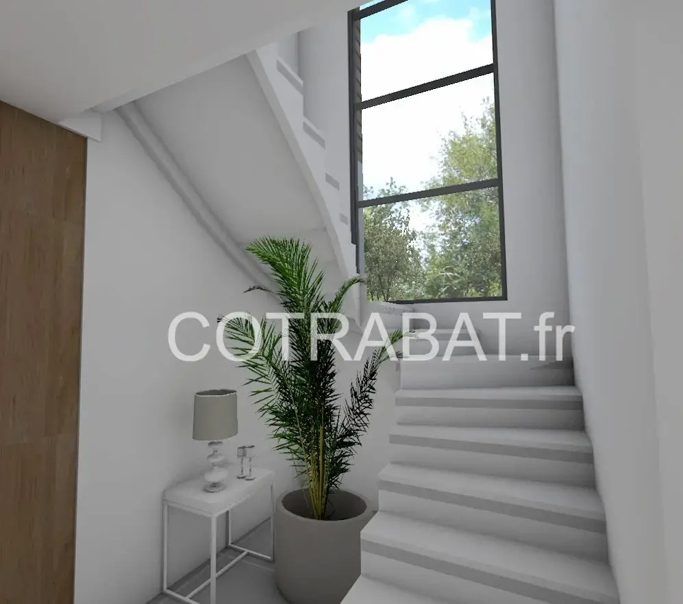 Plan 3D maison architecte Leognan