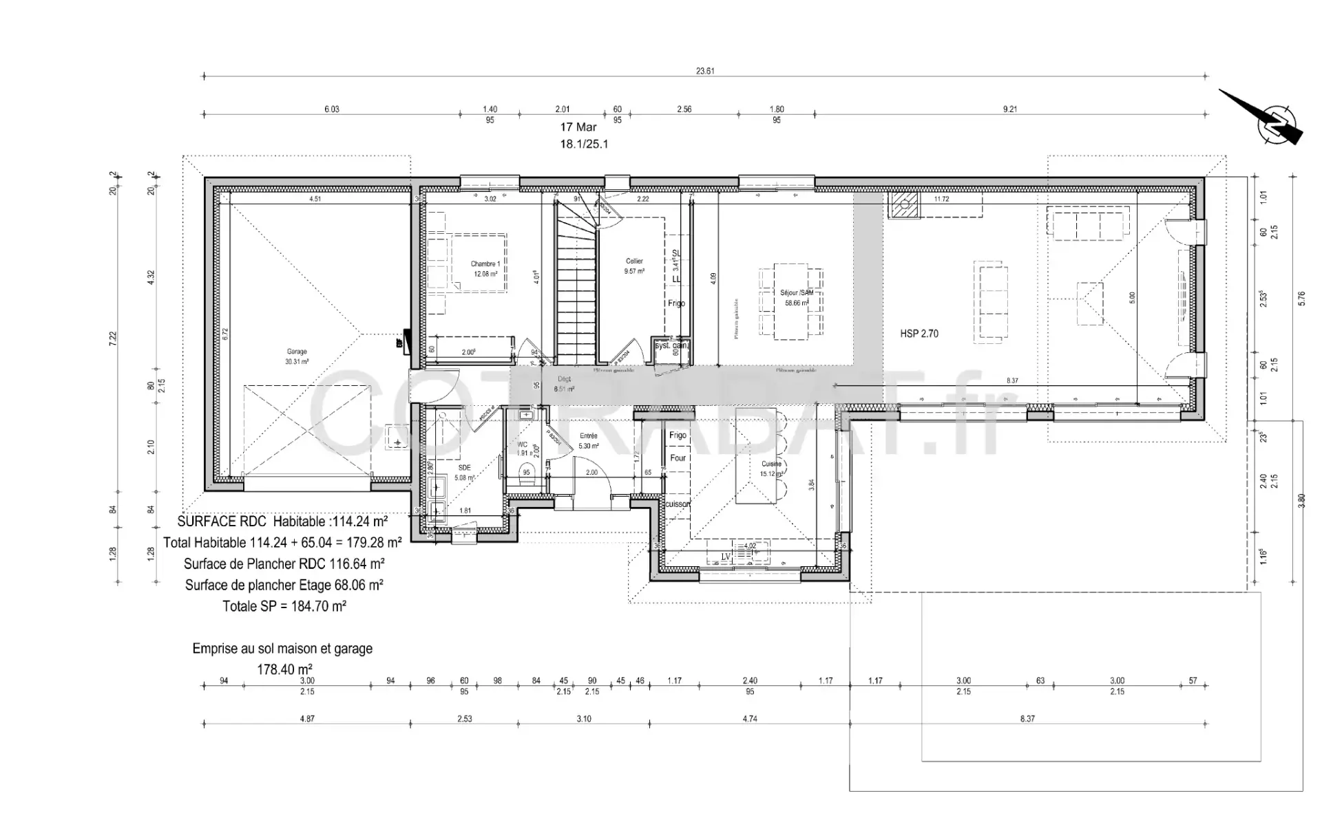 Plan 3D maison Bouliac