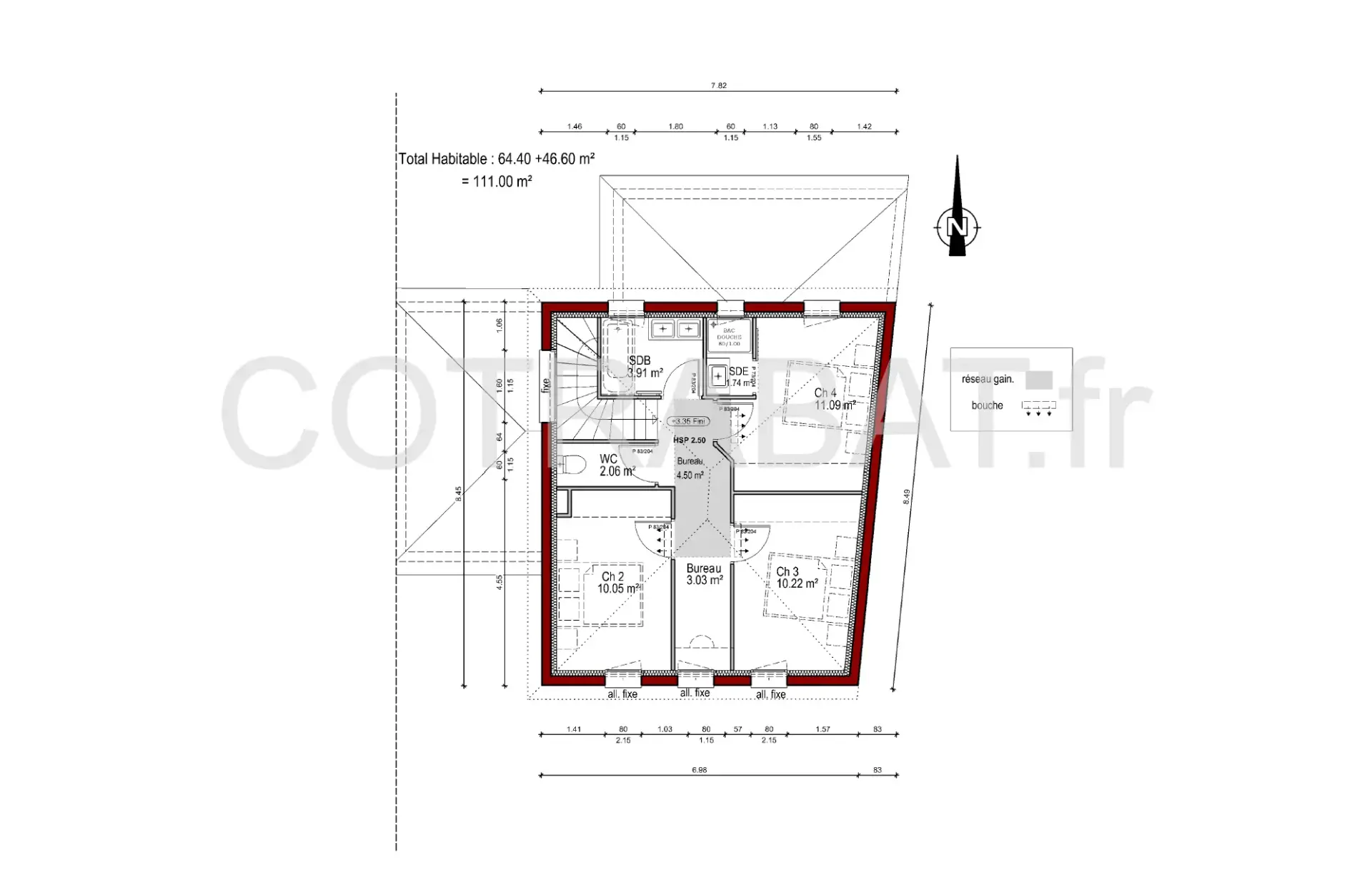 Plan 3D maison Bruges