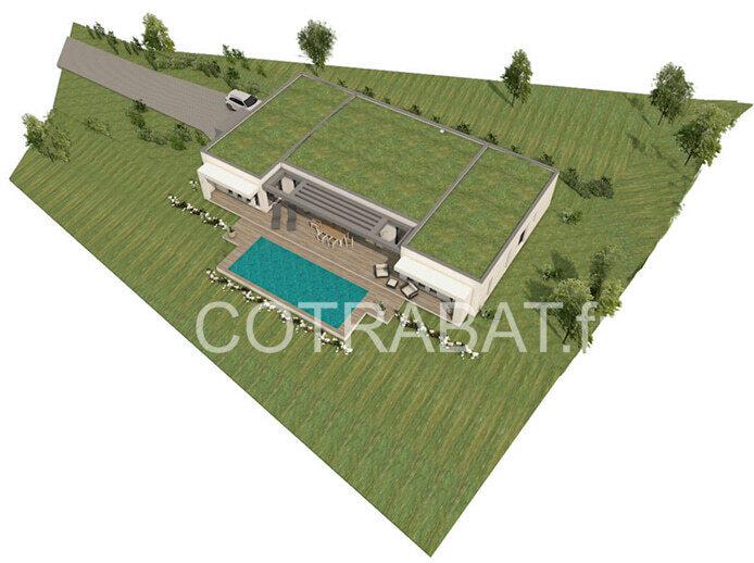 Plan 3D maison Camblanes