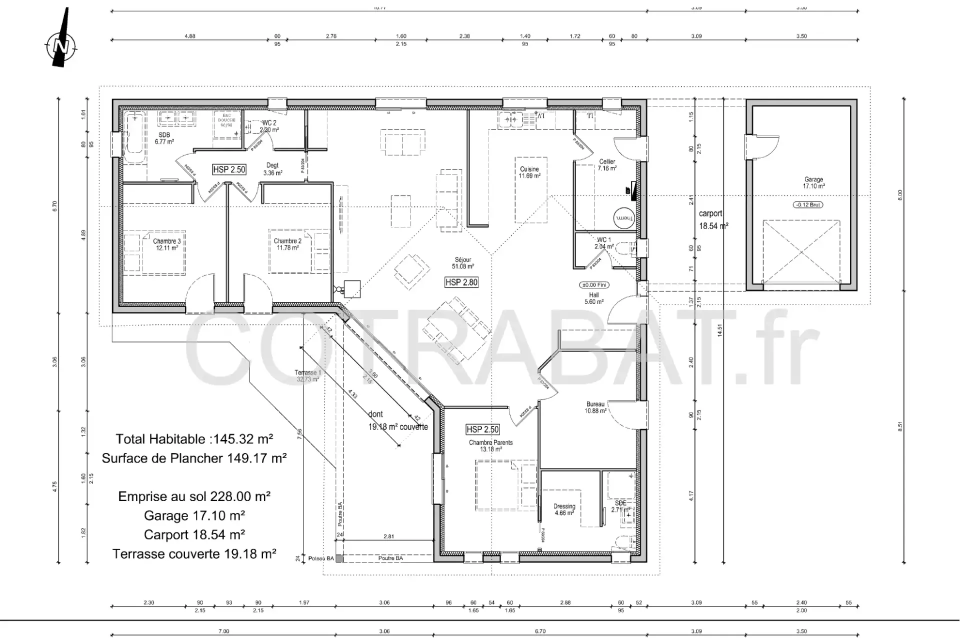 Plan 3D maison Lussac les Chateaux