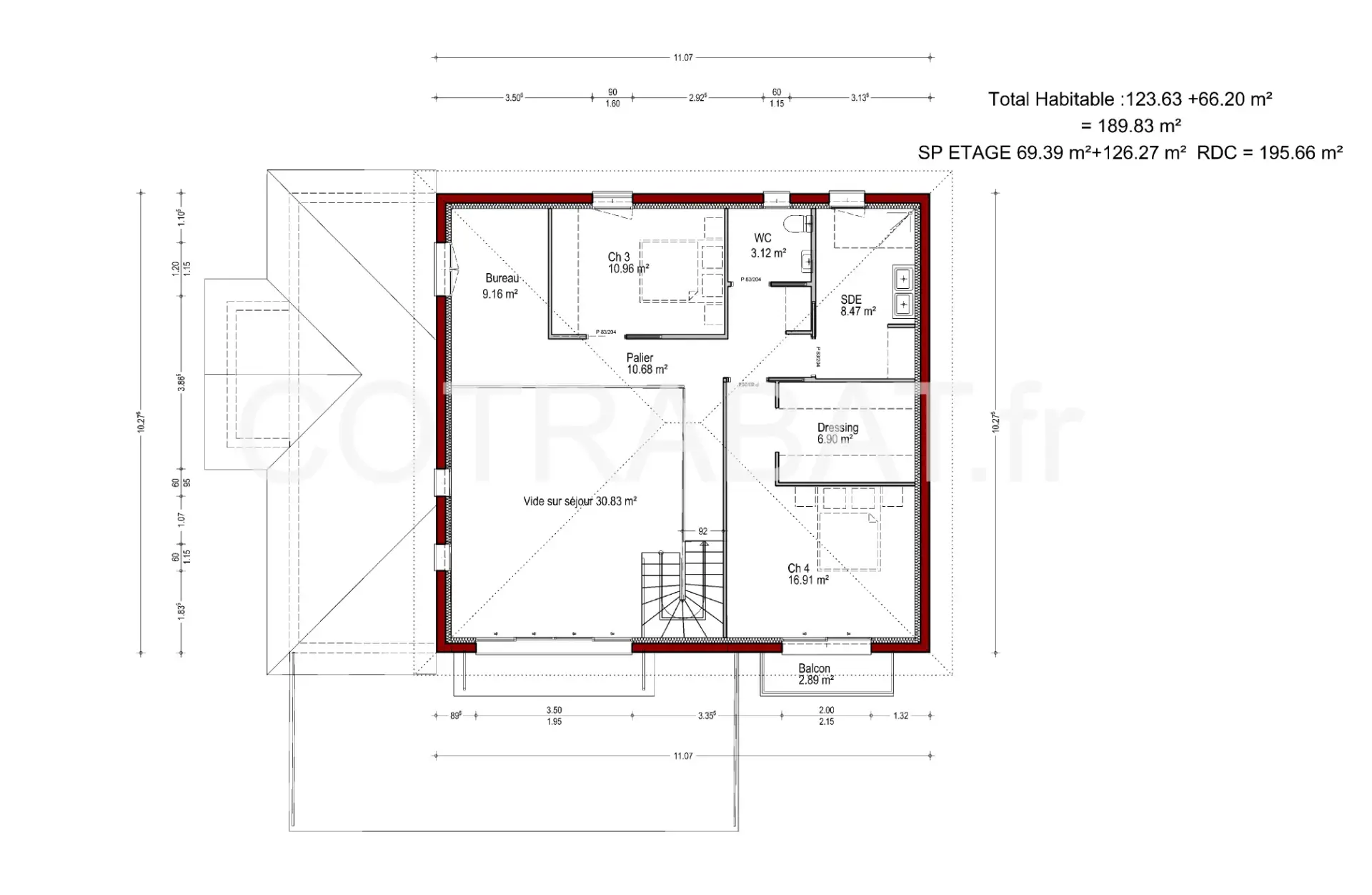 Plan 3D maison Saint Michel de Fronsac