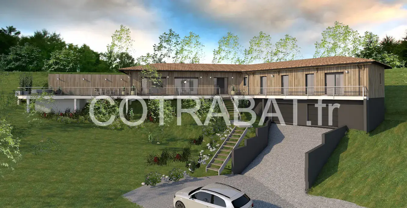 Plan 3D villa Carcans