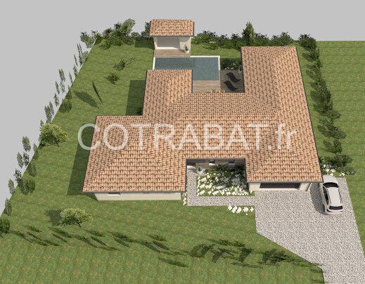 Plan 3D villa Leognan